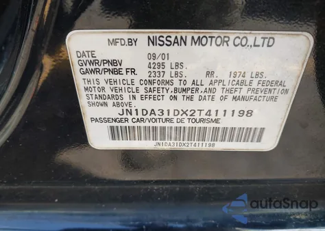 2002 Nissan Maxima Se from USA, damaged, VIN JN1DA31DX2T411198